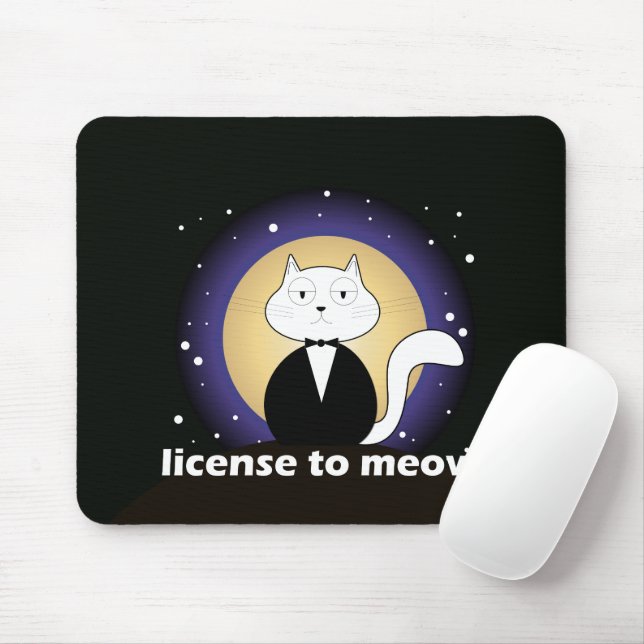 Mousepad Tapete de Rato/Mousepad of Cat - License to Meow (Com mouse)