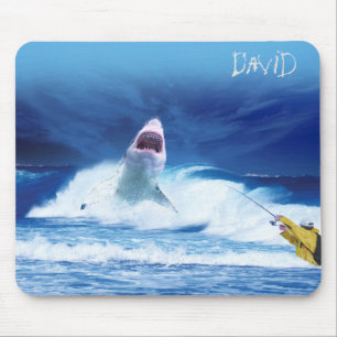 Mousepad Tapete de Rato Personalizado de Tubarão Pescador