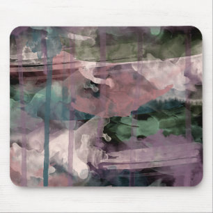 Mousepad Tapete de rato, Pintura abstrata, rosa roxo oliva