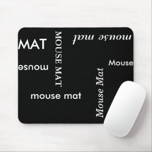 Mousepad Tapete de Rato Preto e Branco