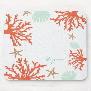 Mousepad Tapete de Rato Recife de Coral de Praia Concha & E