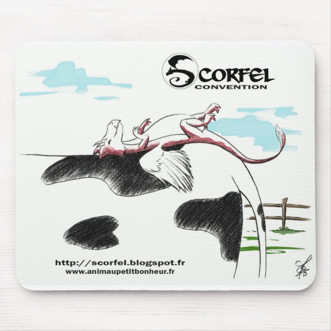 Mousepad Tapete de ratos Scorfel sobre vaca (Frente)