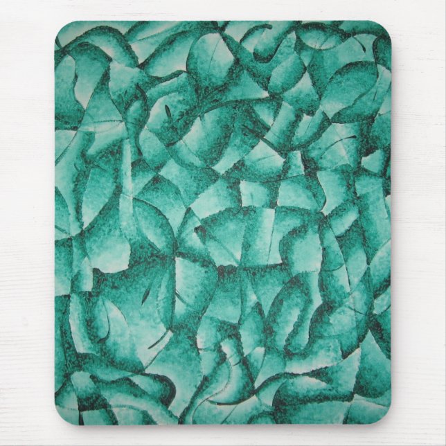 Mousepad Tapete do rato abstrato verde (Frente)