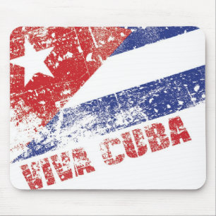 Mousepad Tapete do rato afligido bandeira de Viva Cuba