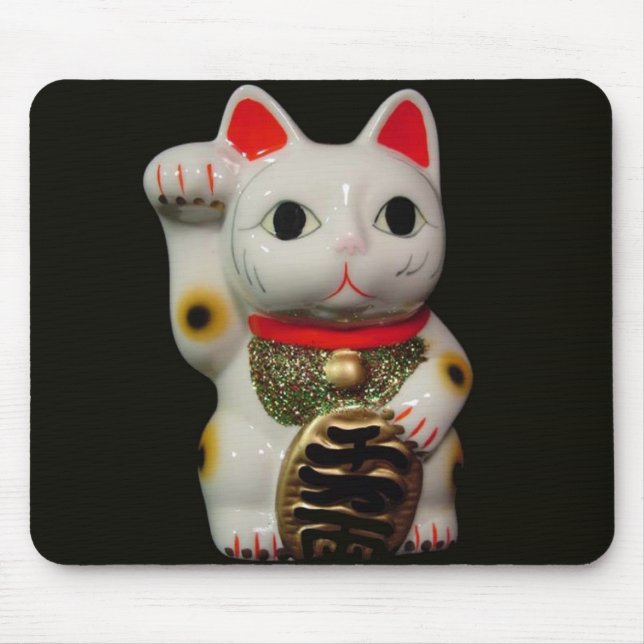 Mousepad Tapete do rato afortunado japonês do gato MANEKI (Frente)