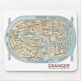 Mousepad Tapete do rato antigo do mapa do mundo