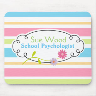 Mousepad Tapete do rato ascendente listrado do psicólogo