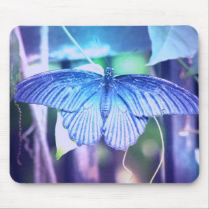 Mousepad Tapete do rato azul da borboleta