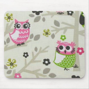 Mousepad Tapete do rato bonito das corujas