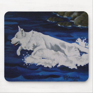 Mousepad Tapete do rato branco do respingo do german