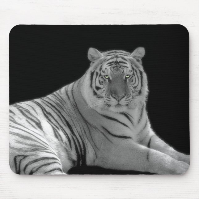 Mousepad Tapete do rato branco do tigre (Frente)