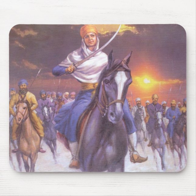 Mousepad Tapete do rato bravo do SIKH (Frente)