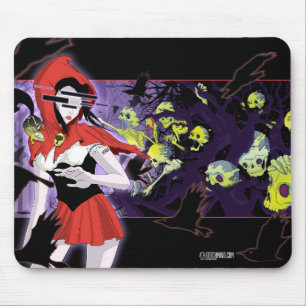 Mousepad Tapete do rato caçado da menina da capa de