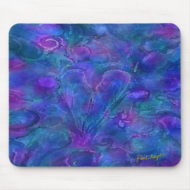 Mousepad Tapete do rato centrado coração (Frente)