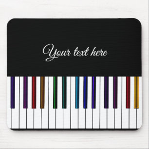 Mousepad Tapete do rato colorido da música do teclado de