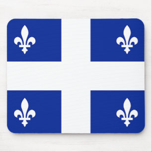 Mousepad Tapete do rato com a bandeira de Quebeque, Canadá