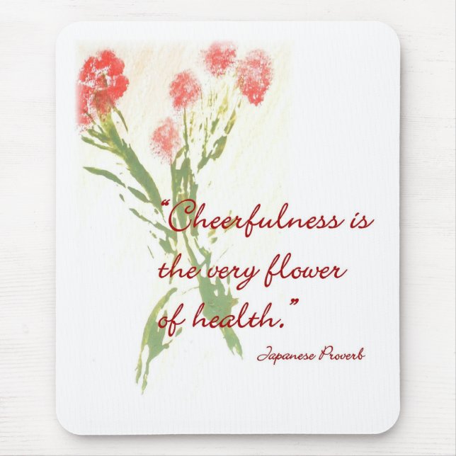 Mousepad Tapete do rato com provérbio japonês (Frente)