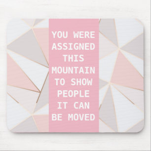 Mousepad Tapete do rato cor-de-rosa da inspiração