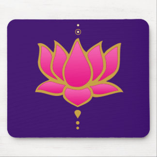 Mousepad Tapete do rato cor-de-rosa de Lotus do Henna