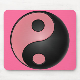 Mousepad Tapete do rato cor-de-rosa de Yin Yang