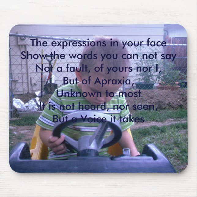 Mousepad Tapete do rato da apraxia (Frente)