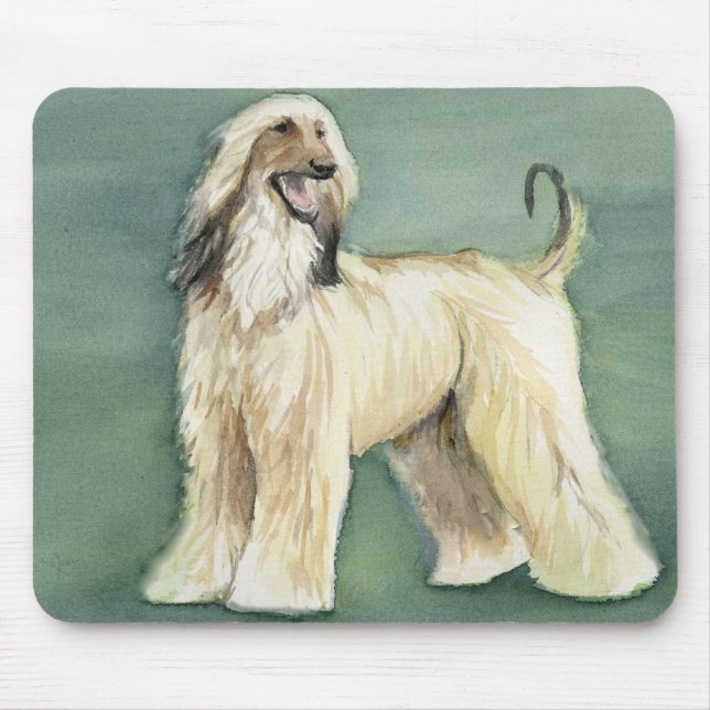 Mousepad Tapete do rato da arte do cão de galgo afegão (Frente)
