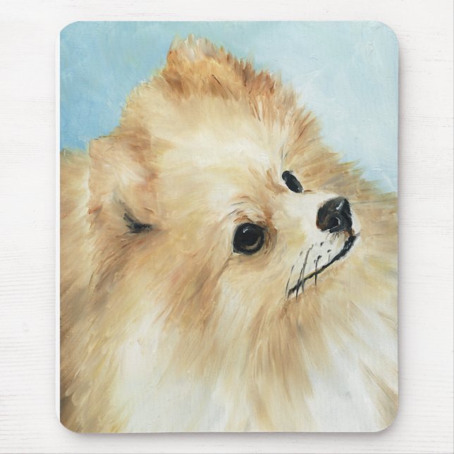 Mousepad Tapete do rato da arte do cão do estudo da cabeça (Frente)