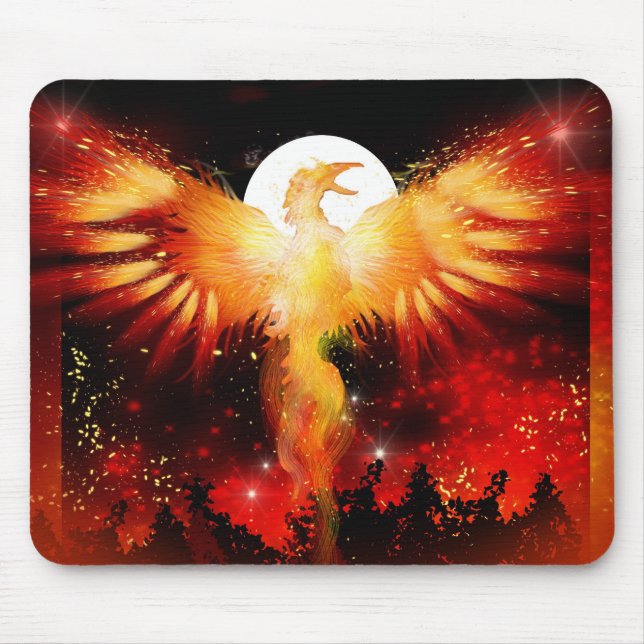 Mousepad Tapete do rato da ascensão de Phoenix (Frente)