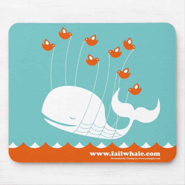 Mousepad Tapete do rato da baleia da falha (Frente)