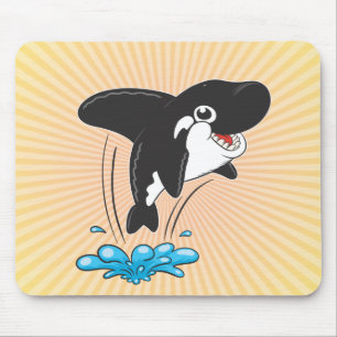 Mousepad Tapete do rato da baleia de assassino