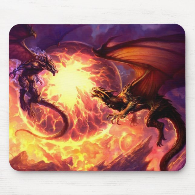 Mousepad Tapete do rato da batalha dos dragões (Frente)