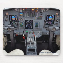 Mousepad Tapete do rato da cabina do piloto do jato do