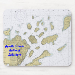 Mousepad Tapete do rato da carta do nacional das ilhas do