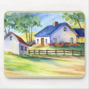 Mousepad Tapete do rato da casa de campo do país