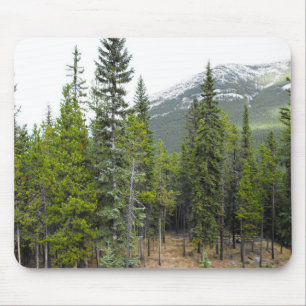 Mousepad Tapete do rato da cena da floresta e da montanha