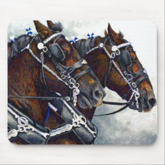 Mousepad Tapete do rato da equipe do cavalo de Percheron da