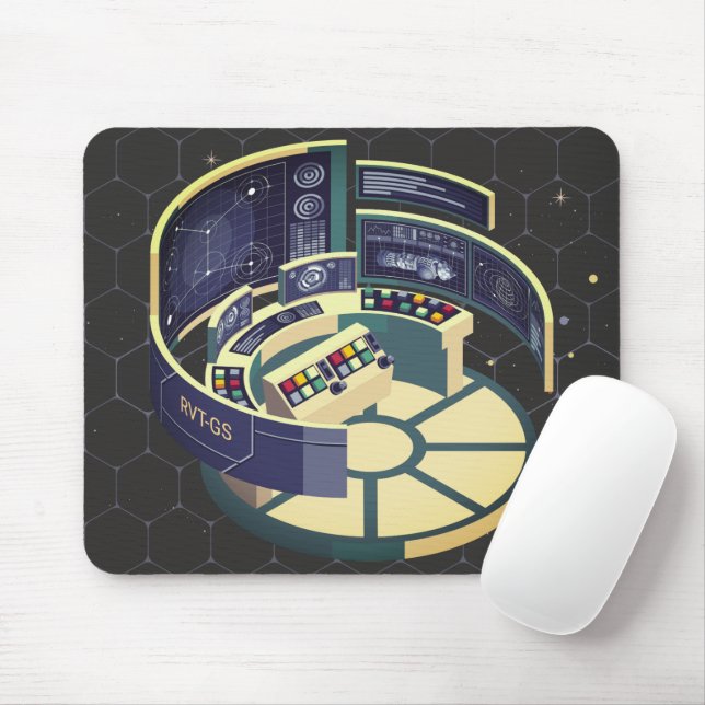 Mousepad Tapete do rato da galáxia da ponte da nave (Com mouse)