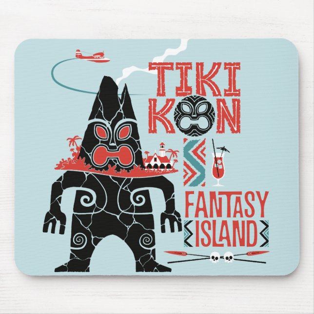 Mousepad Tapete do rato da ilha da fantasia de Tiki Kon (Frente)