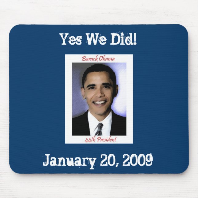 Mousepad Tapete do rato da inauguração de Obama (Frente)