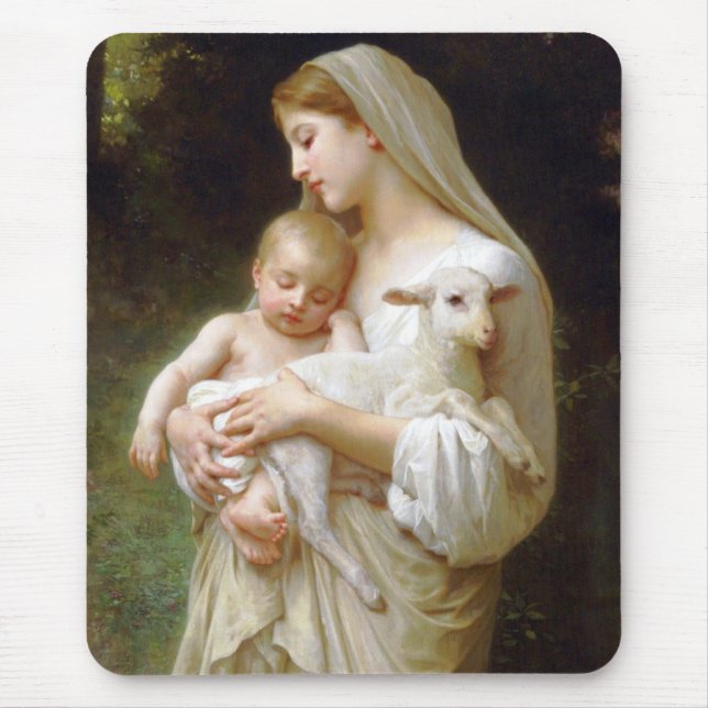 Mousepad Tapete do rato da inocência de Bouguereau (Frente)