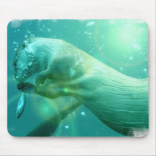 Mousepad Tapete do rato da lontra da natação