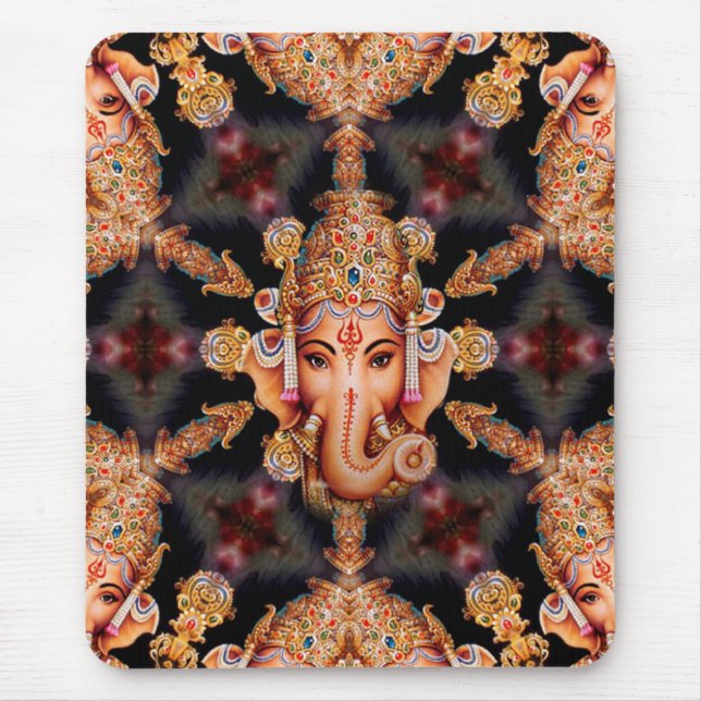 Mousepad Tapete do rato da mandala de Ganesh (Frente)