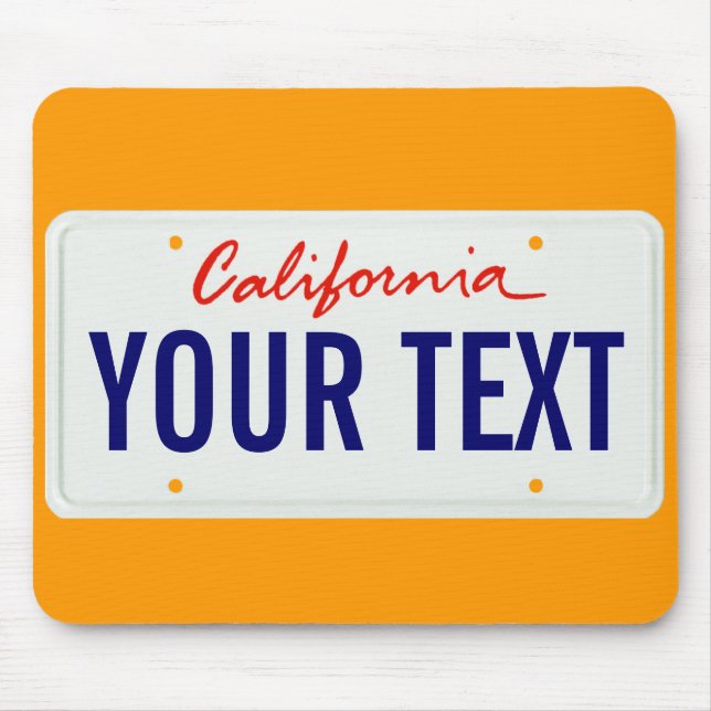 Mousepad Tapete do rato da matrícula de Califórnia (Frente)