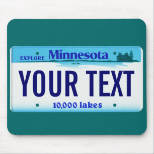 Mousepad Tapete do rato da matrícula de Minnesota