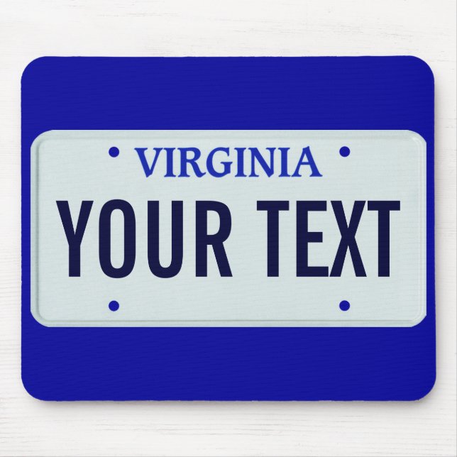 Mousepad Tapete do rato da matrícula de Virgínia (Frente)