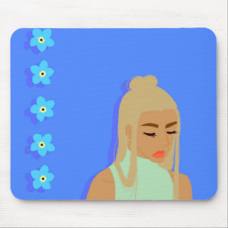 Mousepad Tapete do rato da menina do miosótis