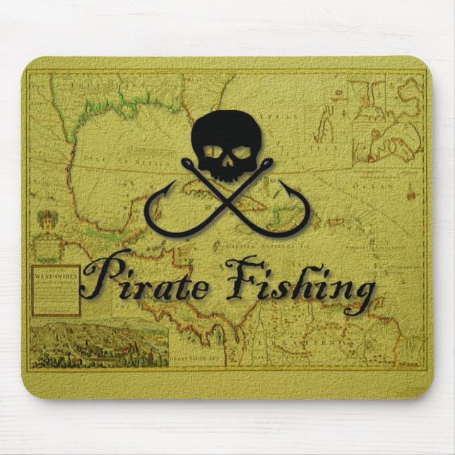 Mousepad Tapete do rato da pesca do pirata (Frente)