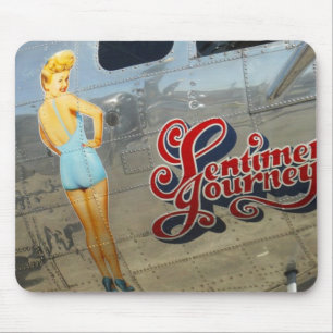Mousepad Tapete do rato da pintura dos aviões do vintage