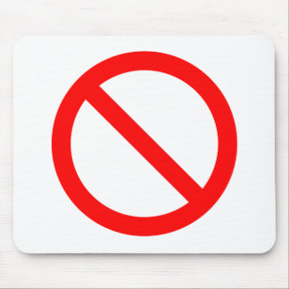 Mousepad Tapete do rato da "proibição" de DIY - adicione