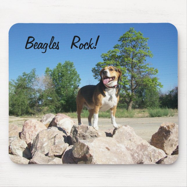 Mousepad Tapete do rato da rocha dos lebreiros que (Frente)